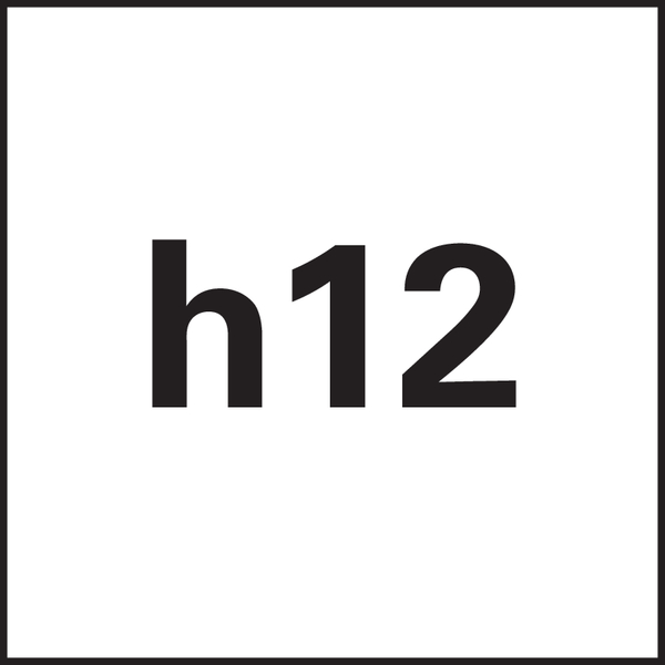 Ø-Toleranz: h12