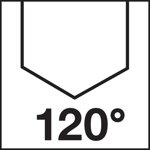 Spitzenwinkel: 120